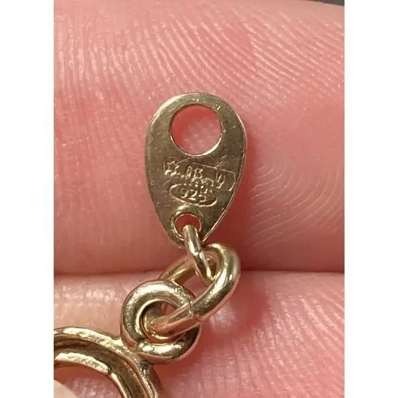 Vintage 1970’s Gold Plated .925 Sterling Silver Ankh Pendant Cross Italy Enamel - Picture 13 of 14